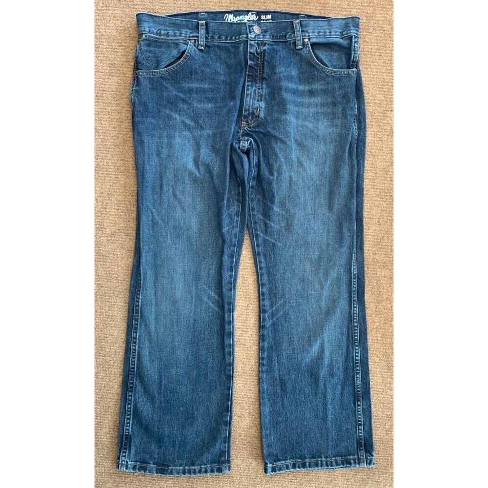 Wrangler Retro Slim Bootcut Jeans Mens 38x30 Western Cotton Workwear Denim